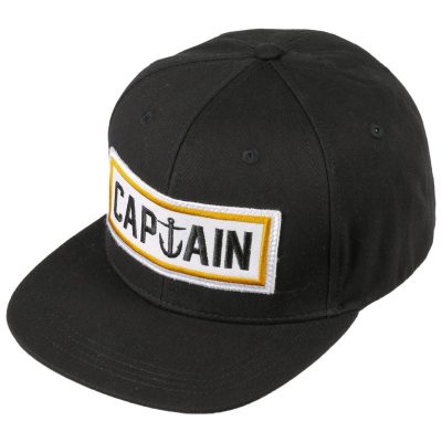Black/Gold Naval Captain 6 Panel Hat