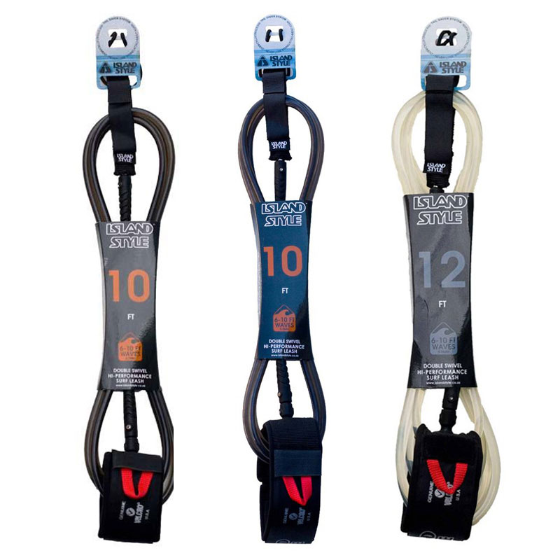 Island Style Double Swivel Big Wave SUP Leashes